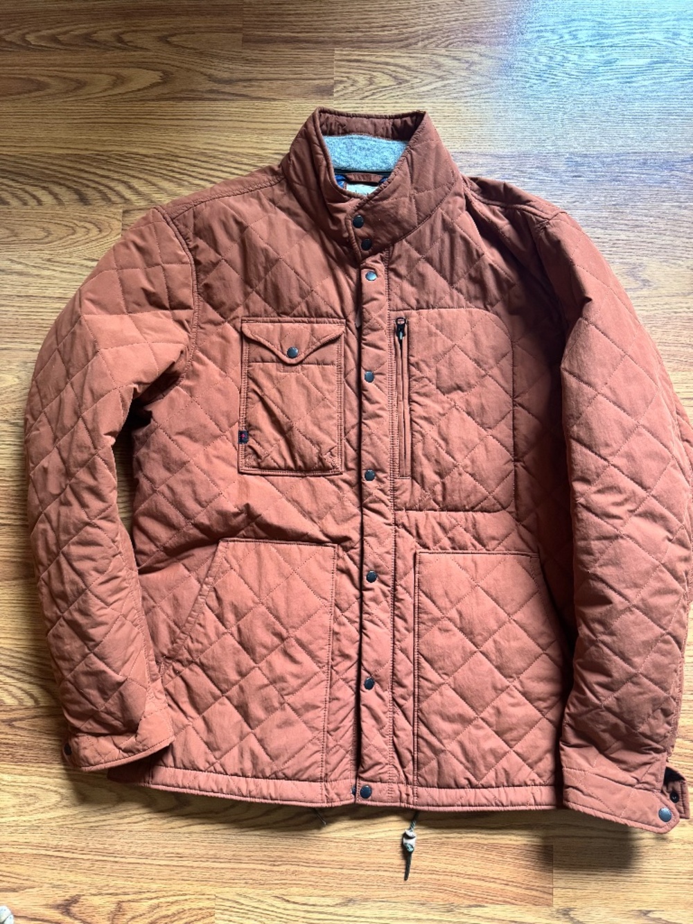 Relwen Quilted Insulated Tanker Jacket - Chestnut - Size Large